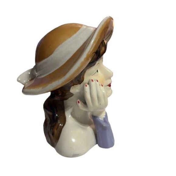 Vintage Ceramic Bust/Sculpture of a Lady/Woman Victorian Mid Century Modern - Picture 3 of 15